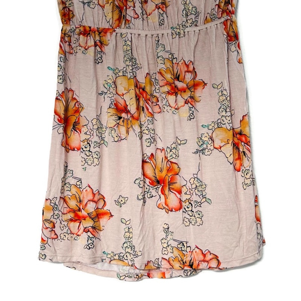 Free People Floral Mini Dress XS Boho Cottagecore Romantic Drop Waist Balletcore - Picture 9 of 13